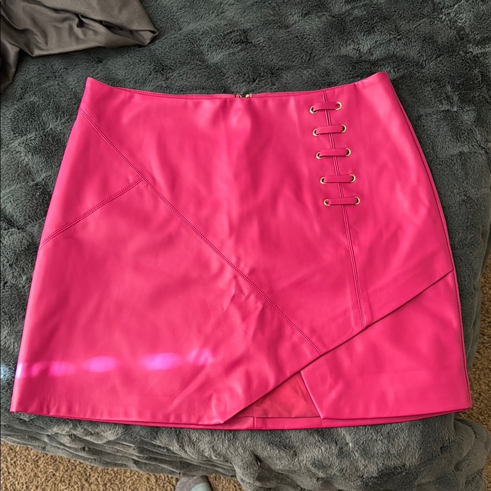 BCBGeneration Pink Asymmetrical Mini Skirt for Night Out